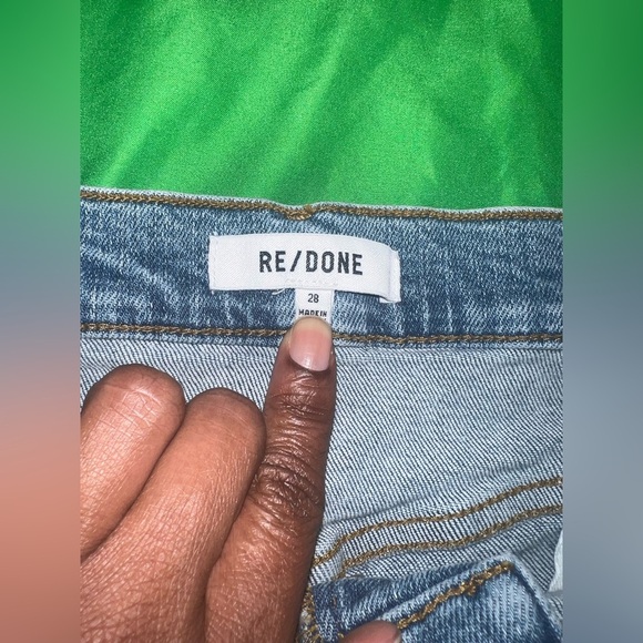 Re/Done Blue 90s High Rise Loose Vintage-Inspired Jeans size 28 - Picture 6 of 9